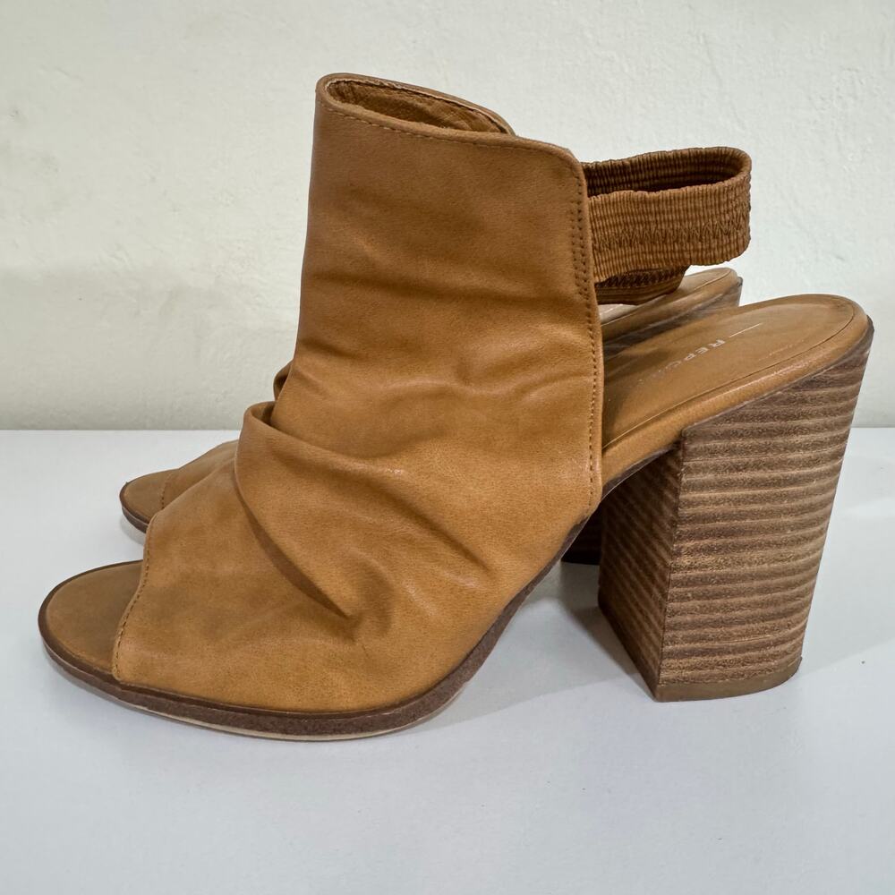 Report Suede Booties Black Open Toe Size 9 - image 7